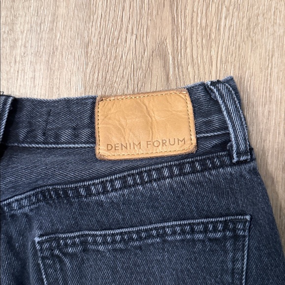 Denim Forum The Farrah High Rise Wide Size 25 Black - Picture 5 of 5